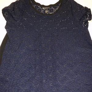 Lane Bryant Tops - Navy and black lace hi-lo top size 22/24 Lane Bryant Tops - Navy and black lace hi-lo top size 22/24